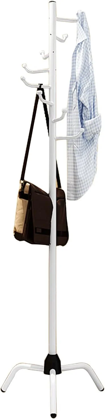 رخت آویز ایستاده 180 سانتی متری، دارای 8 آویز، مناسب برای سازماندهی لباس، مناسب برای اتاق خواب، دفتر کار، راهرو و ورودی