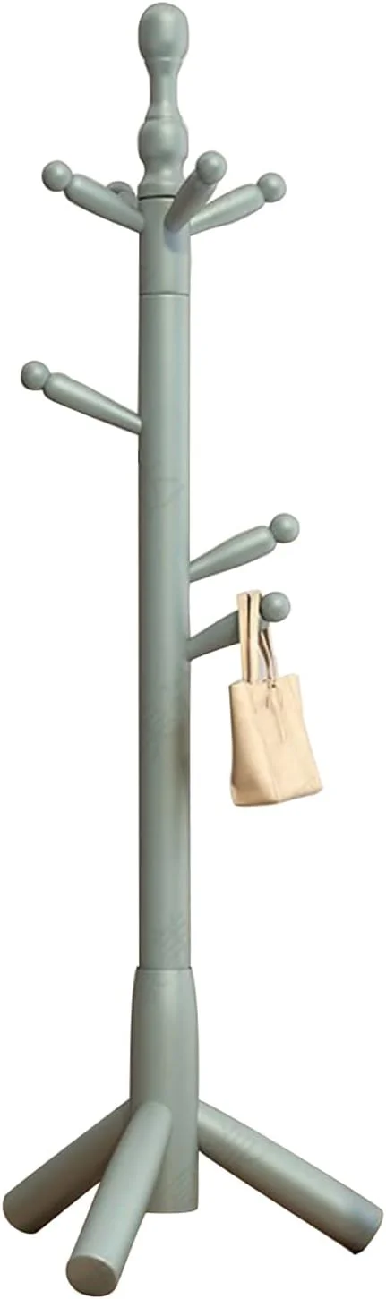 جالباسی ایستاده چوبی با ۸ آویز، مناسب برای منزل، اتاق خواب، اداره، راهرو و ورودی
