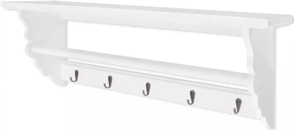 کمد دیواری MDF به سبک باروک سفید، 70x18x26 سانتی متر