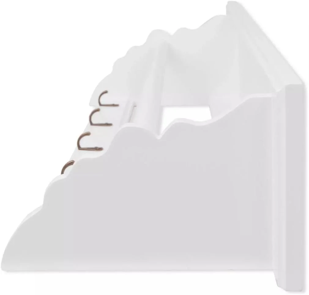 کمد دیواری MDF به سبک باروک سفید، 70x18x26 سانتی متر