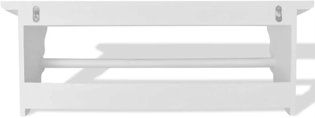 کمد دیواری MDF به سبک باروک سفید، 70x18x26 سانتی متر