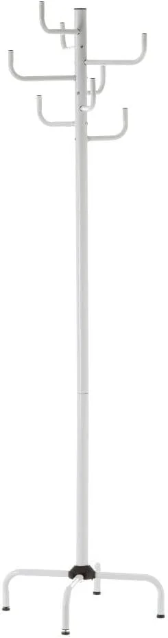 جالباسی ایستاده فلزی DRW با 8 بازو - سفید