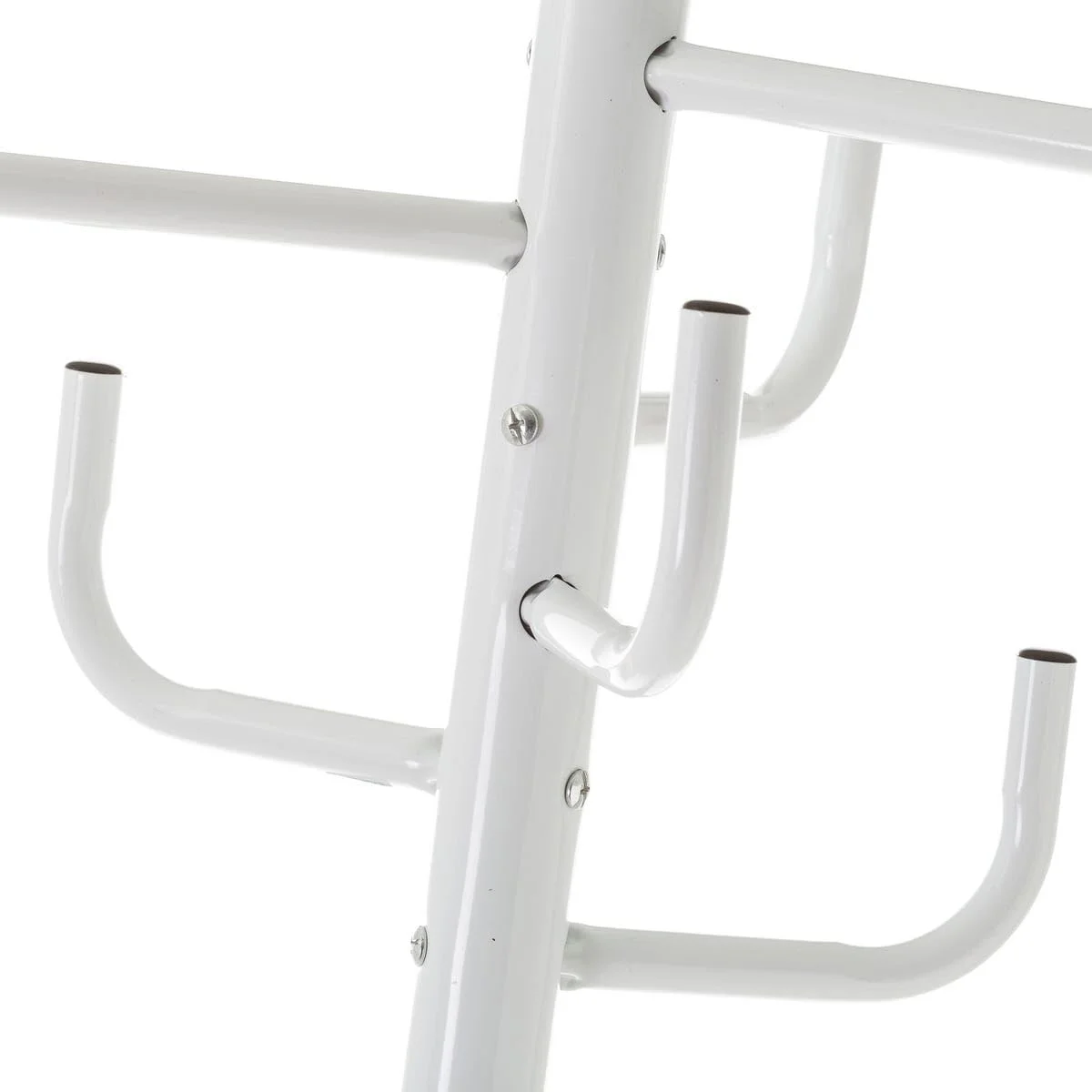 جالباسی ایستاده فلزی DRW با 8 بازو - سفید