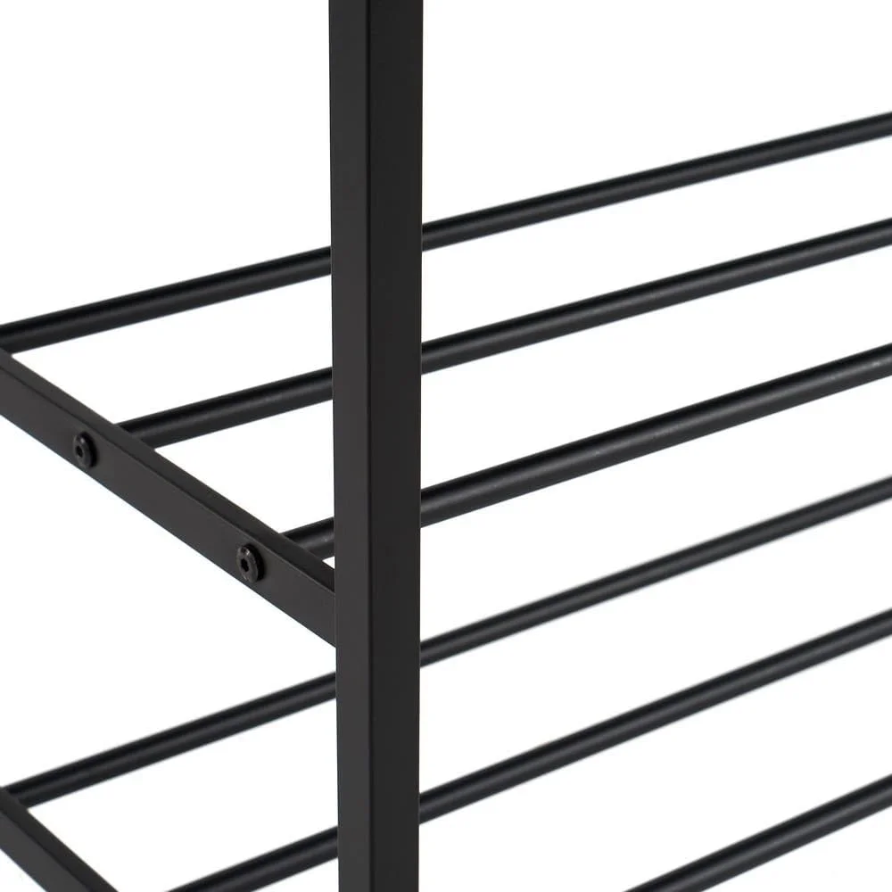 جالباسی ایستاده ۴ طبقه DRW فلزی با MDF مشکی