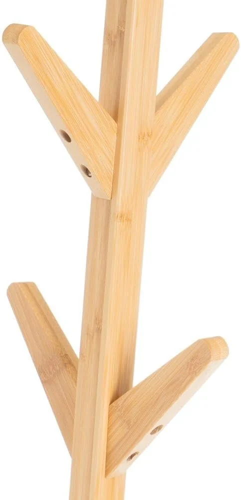 جالباسی ایستاده DRW با ۸ بازو، چوب طبیعی