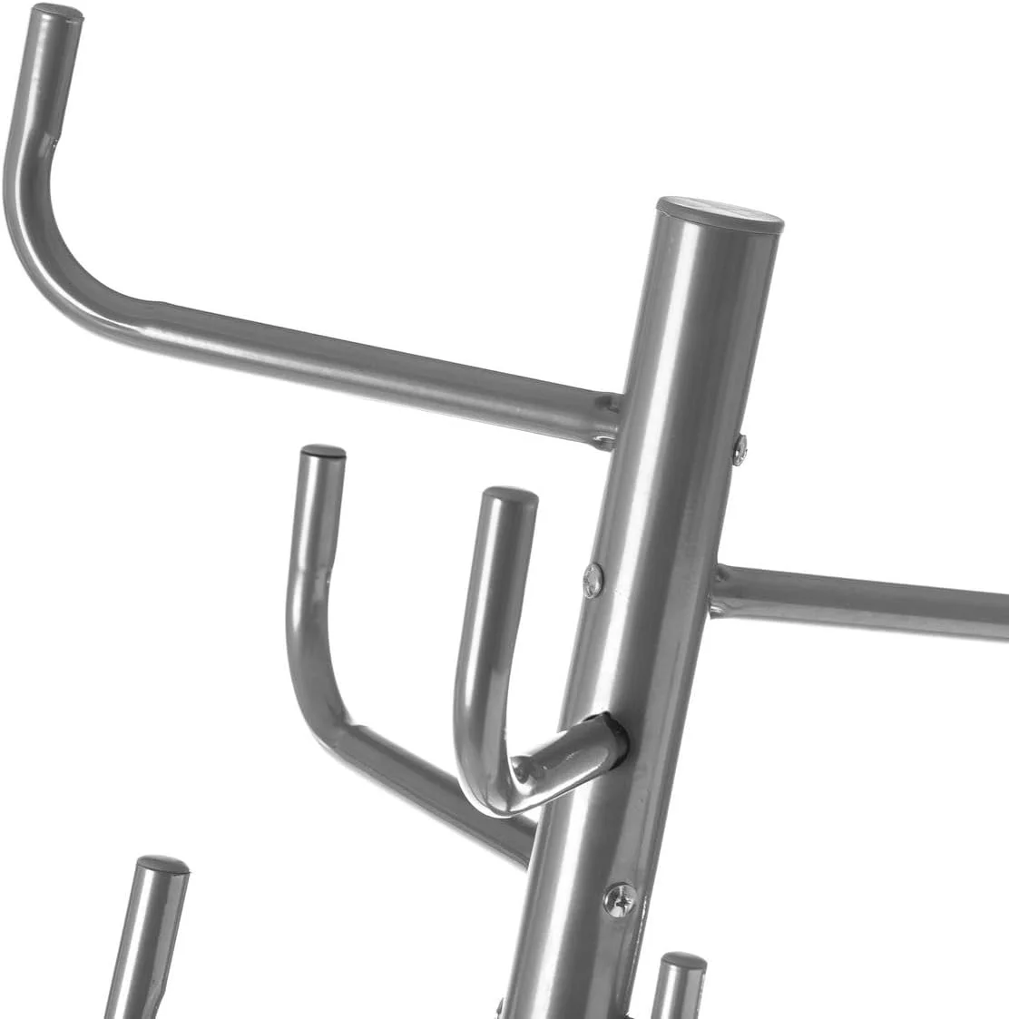 جالباسی ایستاده فلزی DRW با ۸ بازو، خاکستری