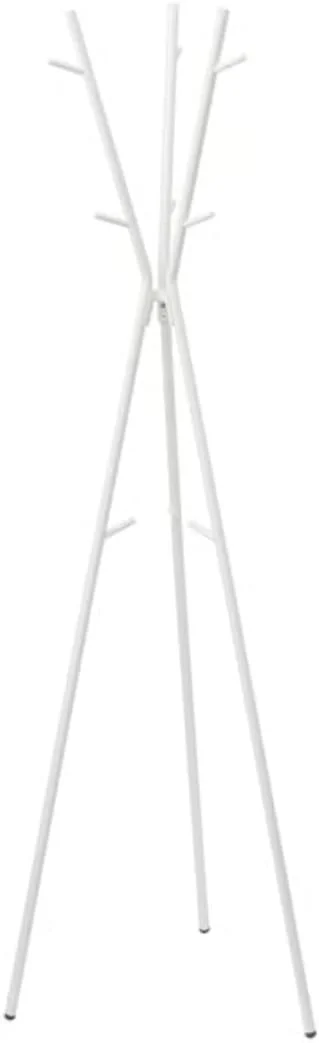 جالباسی و کلاه آویز، جالباسی ورودی برای کیف، لباس، شال گردن، مناسب راهرو، اتاق خواب، اتاق نشیمن، مونتاژ آسان، سفید، 169x63x63 سانتی متر