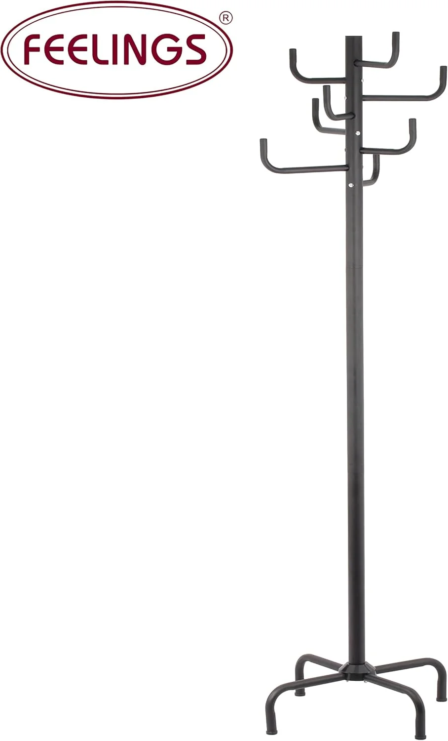 جالباسی ایستاده سه پایه با ابعاد 50x50x180 سانتی متر | رخت آویز ایستاده | جالباسی با آویز | قفسه نمایش چند طبقه | نگهدارنده لباس | رخت آویز پارچه ای