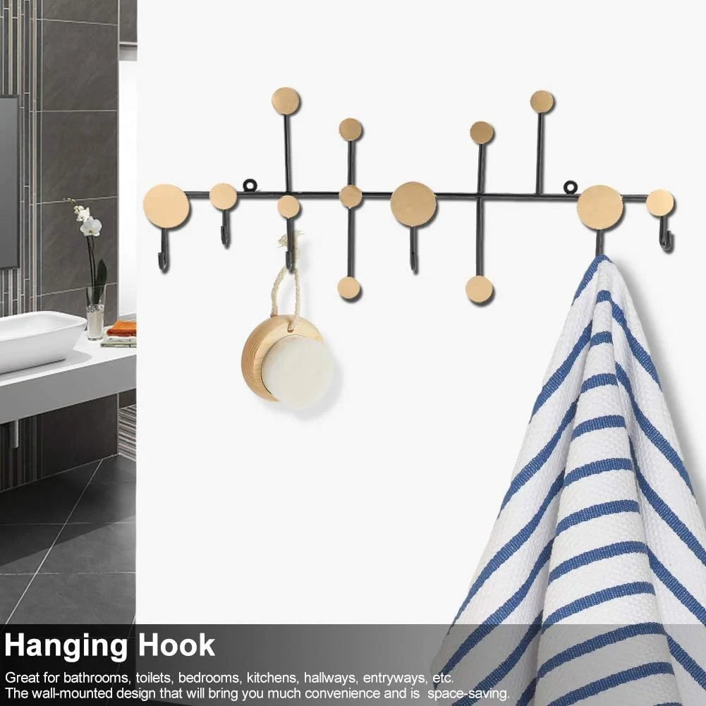 آویز دیواری، رخت آویز با طراحی شیک و مدرن، نصب آسان برای دکوراسیون اتاق نشیمن، حمام، اتاق خواب، آشپزخانه، راهروها