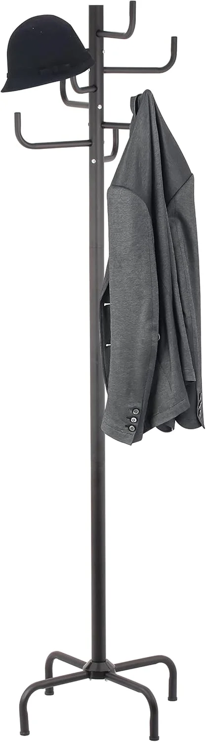 جالباسی ایستاده سه پایه با ابعاد 50x50x180 سانتی متر | رخت آویز ایستاده | جالباسی با آویز | قفسه نمایش چند طبقه | نگهدارنده لباس | رخت آویز پارچه ای