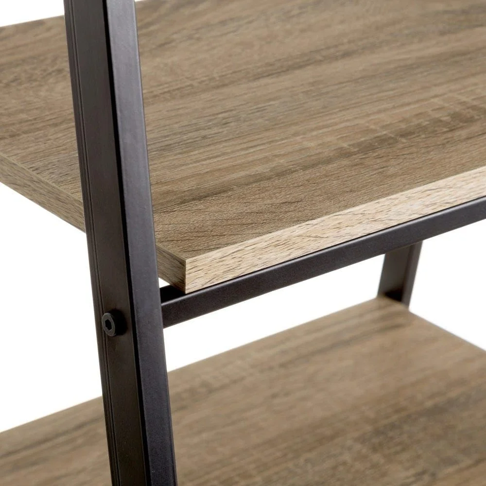 جالباسی ایستاده از جنس ام دی اف و فلز به رنگ مشکی و طبیعی، 60x29x90 سانتی متر