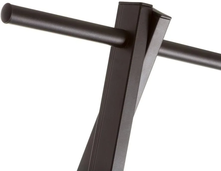 جالباسی ایستاده از جنس ام دی اف و فلز به رنگ مشکی و طبیعی، 60x29x90 سانتی متر