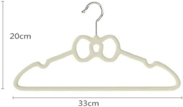 ۱۰ عدد چوب لباسی مخملی طرح پاپیون زیبا برای نوزاد، صرفه جویی در فضا