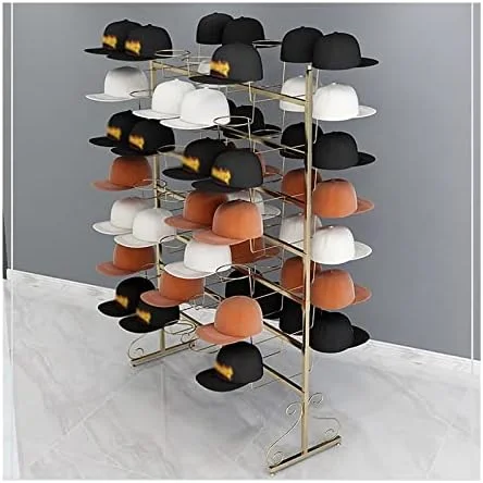 استند کلاه ایستاده برای کلاه‌های بیسبال/کلاه‌های کابویی/کلاه‌گیس، سازمان‌دهنده کلاه‌های مدرن با ظرفیت بزرگ، استند نمایش سنگین فروشگاه‌های خرده‌فروشی