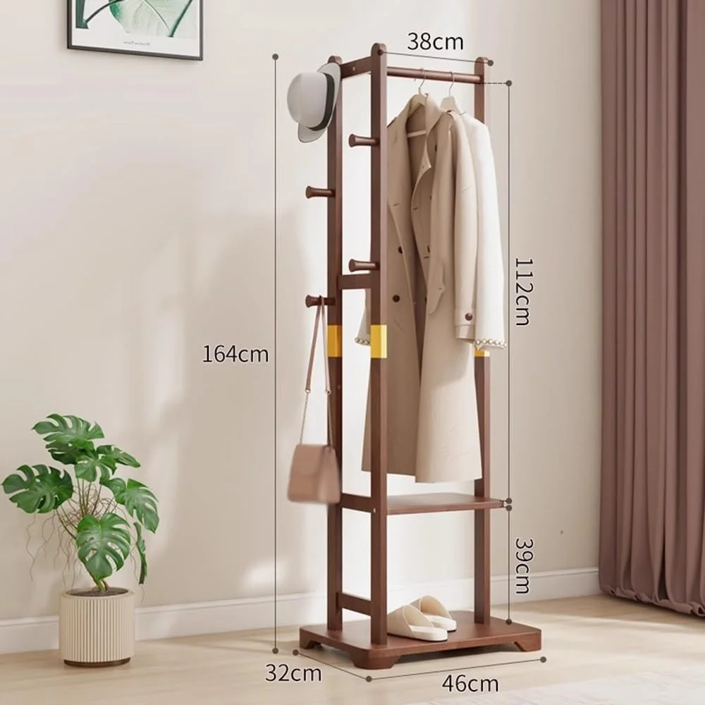 رخت آویز ایستاده گوشه ای، رخت آویز زمینی مناسب اتاق خواب، کمد لباس، آویز گوشه ای، مناسب اتاق نشیمن، رخت آویز لباس سرپوشیده، آویز کلاه (خاکستری)