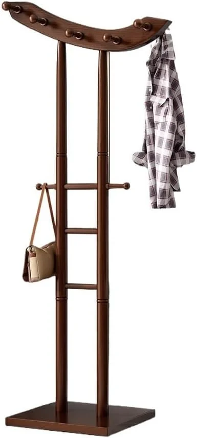 چوب لباسی ایستاده، چوب جامد، چوب لباسی زمینی، چوب لباسی خانگی اتاق خواب، چوب لباسی عمودی ساده، آویز کیف داخلی، آویز کلاه ورودی (گردویی)