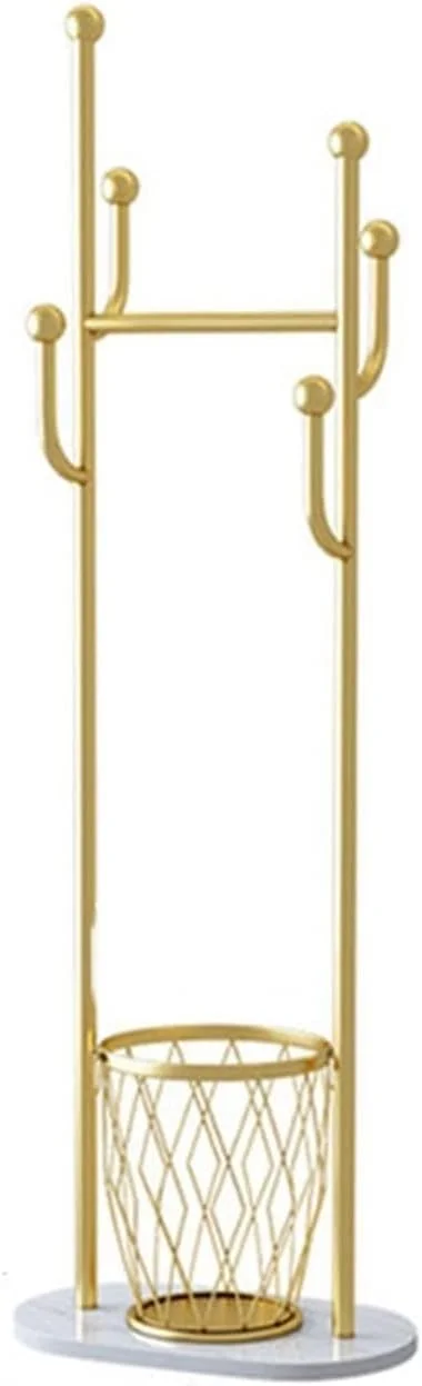 رخت آویز ایستاده با سبد لباس، چوب لباسی میله ای خانگی اتاق خواب اتاق نشیمن، آویز لباس ایستاده (A)