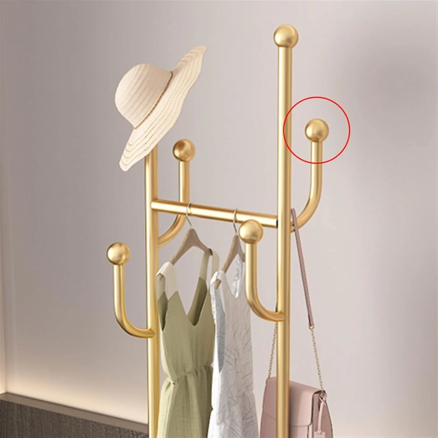 رخت آویز ایستاده با سبد لباس، چوب لباسی میله ای خانگی اتاق خواب اتاق نشیمن، آویز لباس ایستاده (A)