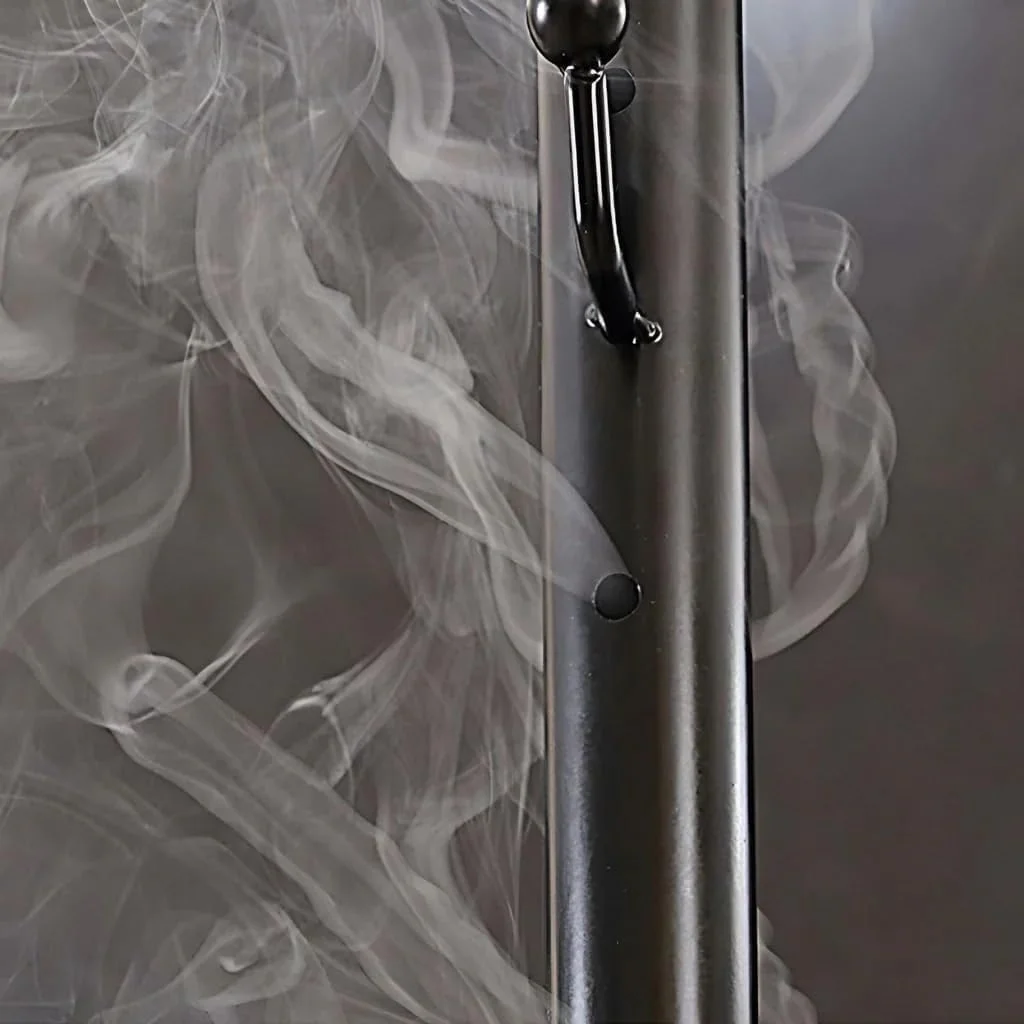 جالباسی فلزی ایستاده، استند سوزاندن عود لباس، دارای قلاب برای آویزان کردن کت، کلاه، شال، لباس و کیف دستی (مشکی)