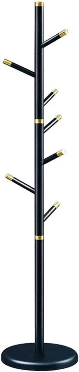 جالباسی ایستاده، جالباسی ایستاده، آویز درختی راهروی ورودی با پایه برای کلاه، لباس، کیف پول، شال، حوله، چتر، آویز لباس ایستاده (A)