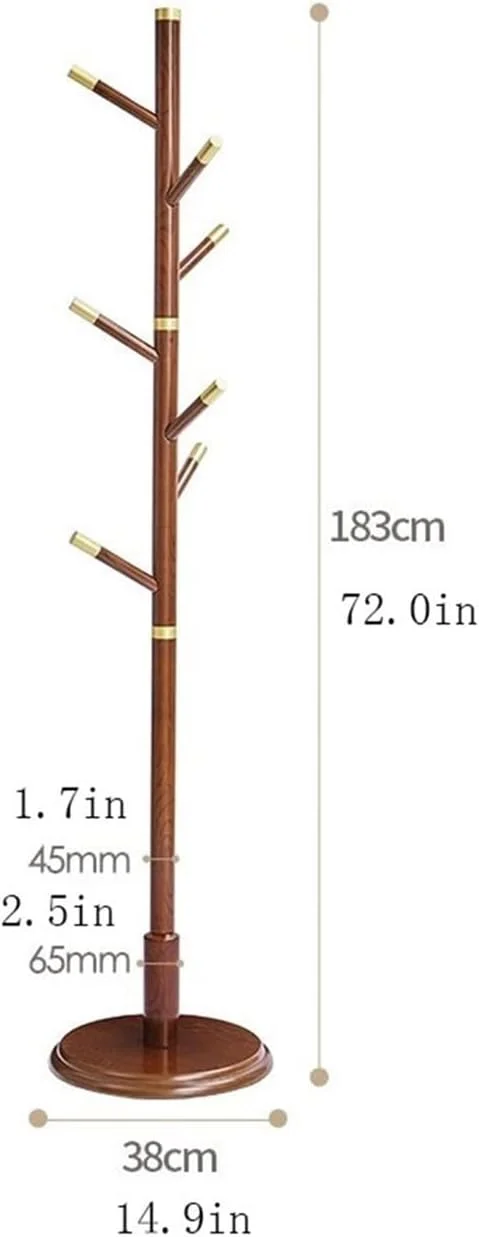 جالباسی ایستاده با پایه، مناسب برای کلاه، لباس، کیف، شال، چتر، جالباسی ایستاده (A)