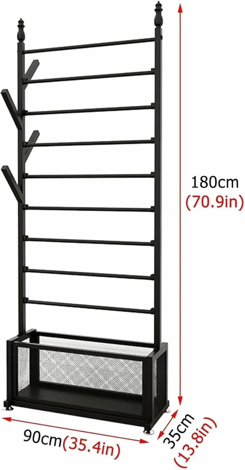 استند فلزی ایستاده و مقاوم برای نگهداری شال، کاغذ کادو، روبان و پارچه، مناسب گلفروشی (B-90 سانتی متر)