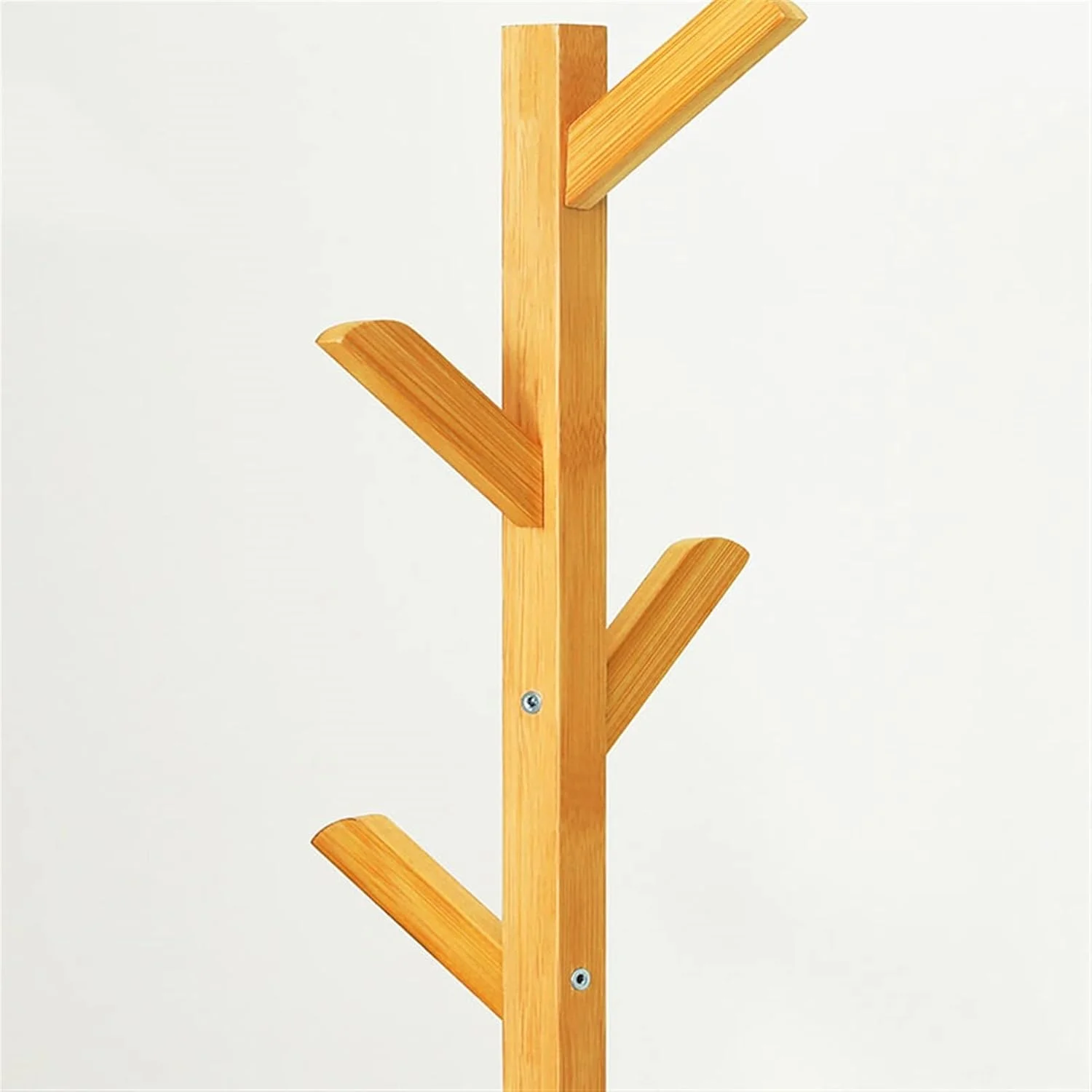 جالباسی ایستاده چوبی با قلاب های متعدد، مناسب برای استفاده خانگی و نگهداری آسان لباس، مناسب برای آویزان کردن کت، ژاکت، کلاه، کیف و چتر