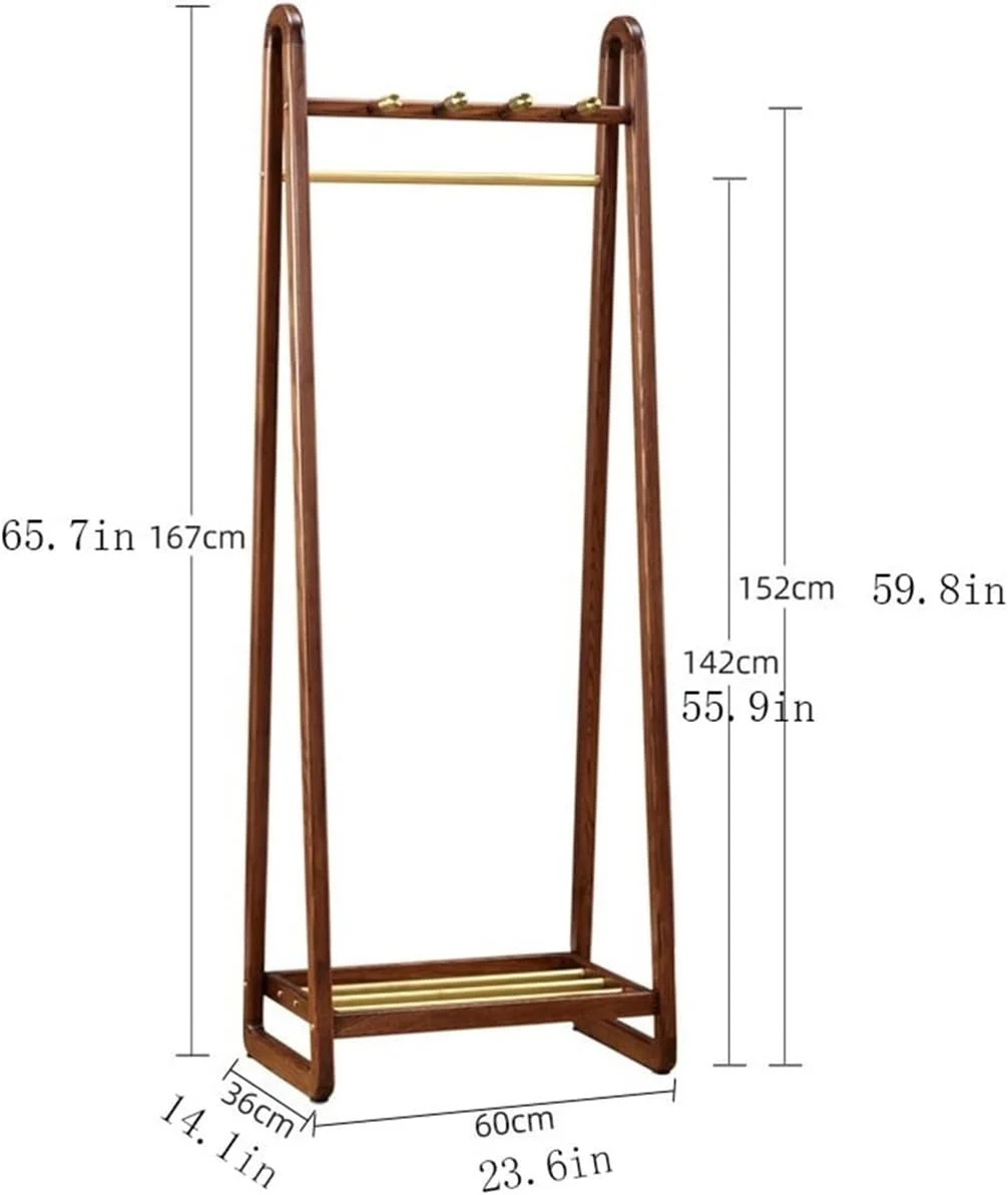 رخت آویز ایستاده، رخت آویز ایستاده نوردیک مینیمالیستی، اتاق خواب از کف تا سقف، آویز خلاقانه، آویز کت، ژاکت، کلاه، کیف، پایه ایستاده، چوب لباسی (A)