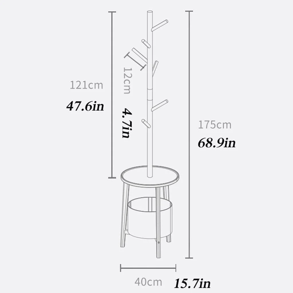 رخت آویز ایستاده، رخت آویز عمودی اتاق خواب، رخت آویز خانگی از کف تا سقف، رخت آویز گوشه ای با 6 قلاب برای آویزان کردن کیف، شال، کلاه و کت (B)