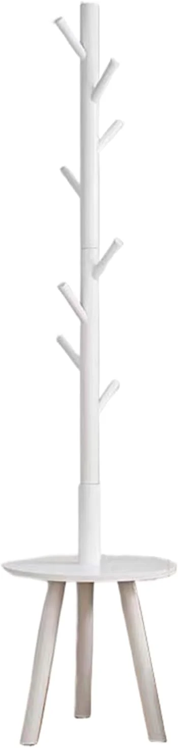 جالباسی ایستاده چوبی HYTTER با قفسه، جالباسی درختی عمودی با 8 آویز متحرک، مناسب برای منزل، راهرو، اتاق خواب و اتاق نشیمن (سفید) جالباسی ایستاده چوبی HYTTER با قفسه، جالباسی درختی عمودی با 8 آویز متحرک، مناسب برای منزل، راهرو، اتاق خواب و اتاق نشیمن (سفید)