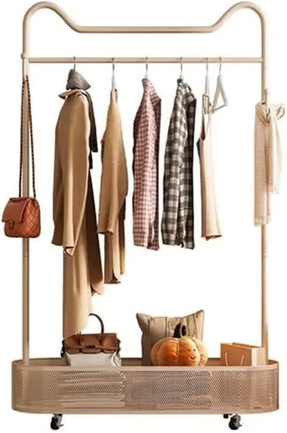 رگال لباس ایستاده و سبد لباس چرخ دار 100 سانتی متری (سفید) رگال لباس ایستاده و سبد لباس چرخ دار 100 سانتی متری (سفید)