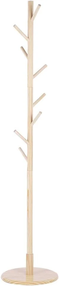 چوب لباسی ایستاده چوبی هافی، رخت آویز عمودی برای لباس، کلاه، کیف، ژاکت، شال، دستکش، 8 آویز (شفاف) چوب لباسی ایستاده چوبی هافی، رخت آویز عمودی برای لباس، کلاه، کیف، ژاکت، شال، دستکش، 8 آویز (شفاف)