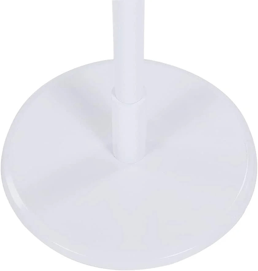 چوب لباسی ایستاده چوبی Haofy، آویز عمودی برای لباس، کلاه، کیف، ژاکت، شال، دستکش، 8 آویز (سفید)