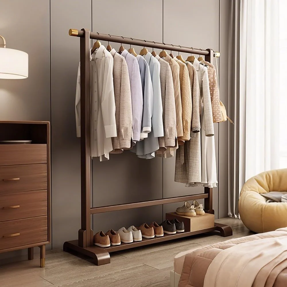 رگال لباس فلزی سنگین با چرخ - رگال لباس و قفسه نگهداری با میله های بالایی برای آویزان کردن لباس، راه حل فضای کمد فوری (B-120Cm X 40Cm X 166Cm) رگال لباس فلزی سنگین با چرخ - رگال لباس و قفسه نگهداری با میله های بالایی برای آویزان کردن لباس، راه حل فضای کمد فوری (B-120Cm X 40Cm X 166Cm)