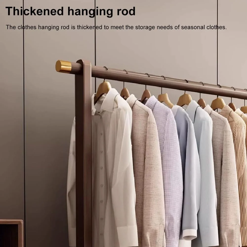 رگال لباس فلزی سنگین با چرخ - رگال لباس و قفسه نگهداری با میله های بالایی برای آویزان کردن لباس، راه حل فضای کمد فوری (B-120Cm X 40Cm X 166Cm)