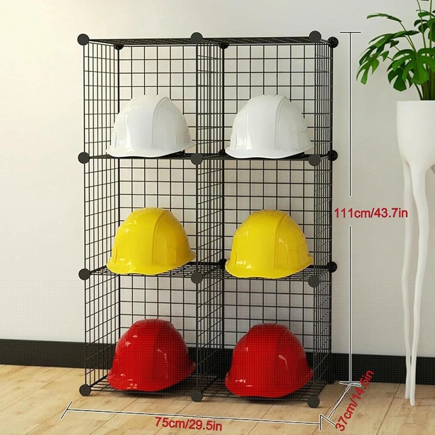 قفسه فلزی نظم دهنده کلاه و کلاه ایمنی، استند نمایشگر 2 تا 6 طبقه برای کلاه بیسبال، کلاه های سخت، کلاه کابویی، کفش و کیف - واحد قفسه بندی تجاری