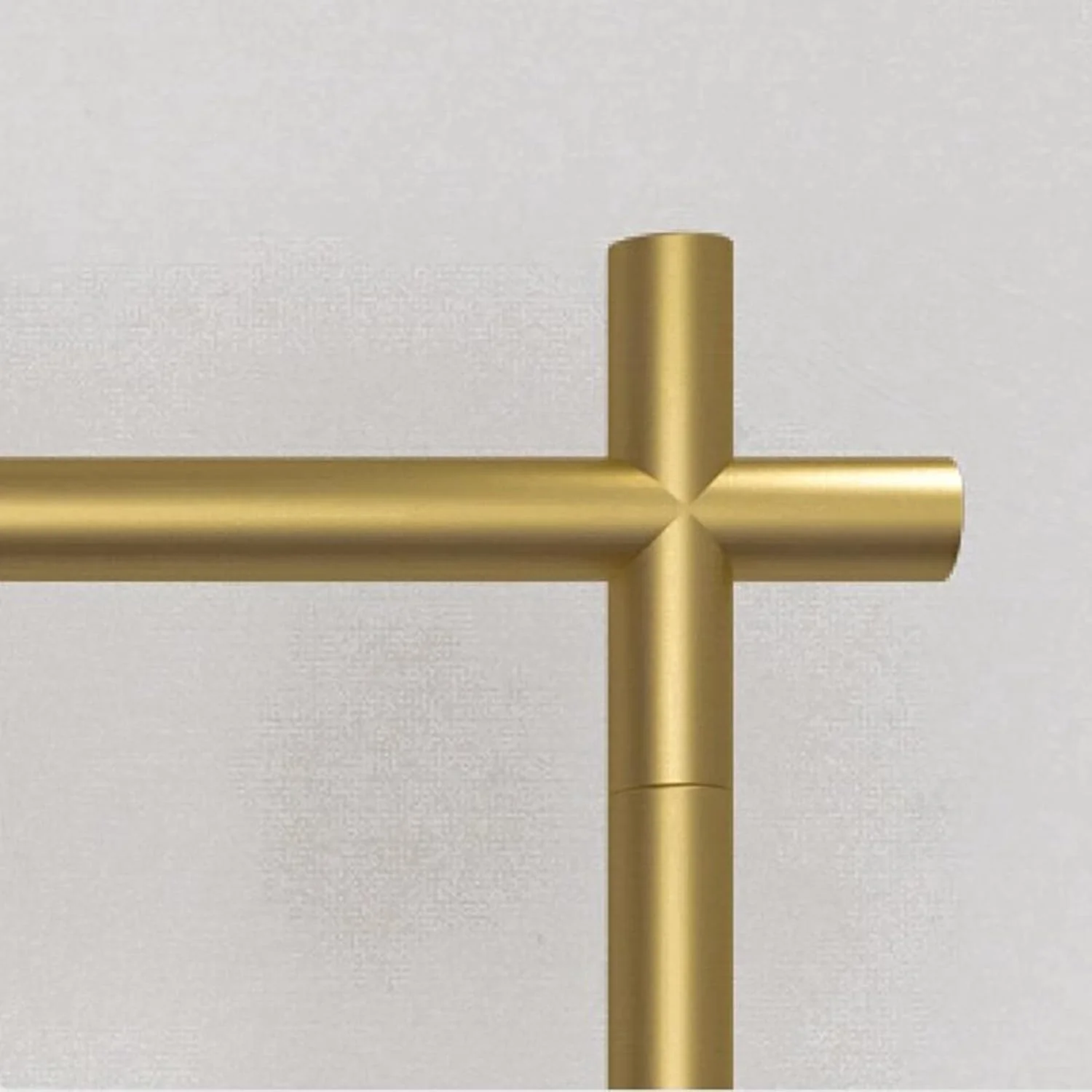 رگال لباس سنگین - رگال لباس فلزی مدرن تجاری ایستاده با مونتاژ آسان برای نمایش تکی لباس (طلایی - 120X40X160 سانتی متر)