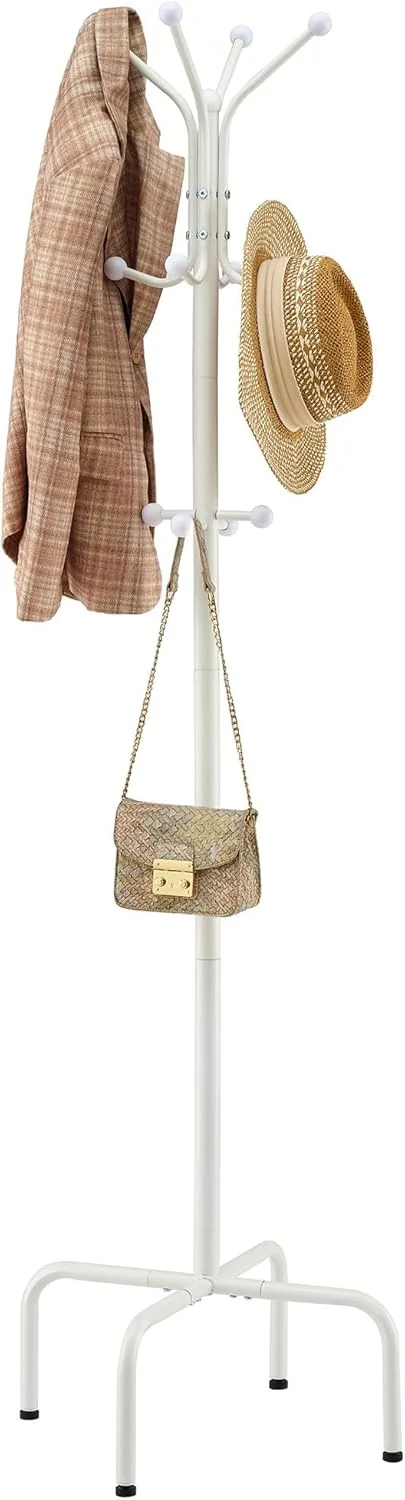 رخت آویز ایستاده Hoctieon، رخت آویز ورودی با 12 چنگک، آویز لباس، رخت آویز فلزی ایستاده، استند لباس، رخت آویز ایستاده، سفید رخت آویز ایستاده Hoctieon، رخت آویز ورودی با 12 چنگک، آویز لباس، رخت آویز فلزی ایستاده، استند لباس، رخت آویز ایستاده، سفید