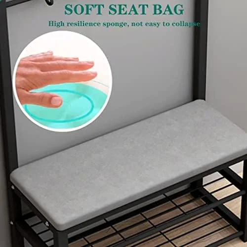 جالباسی فلزی ایستاده با 12 آویز، مناسب برای ورودی منزل، سازمان دهنده کارآمد فضا، صورتی 100*33*170 سانتی متر