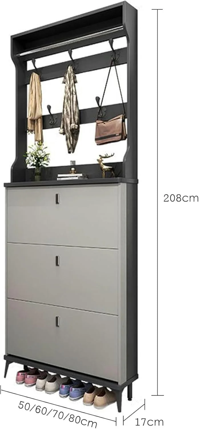 جاکفشی ورودی با رخت آویز (D-50X17X208Cm) جاکفشی ورودی با رخت آویز (D-50X17X208Cm)