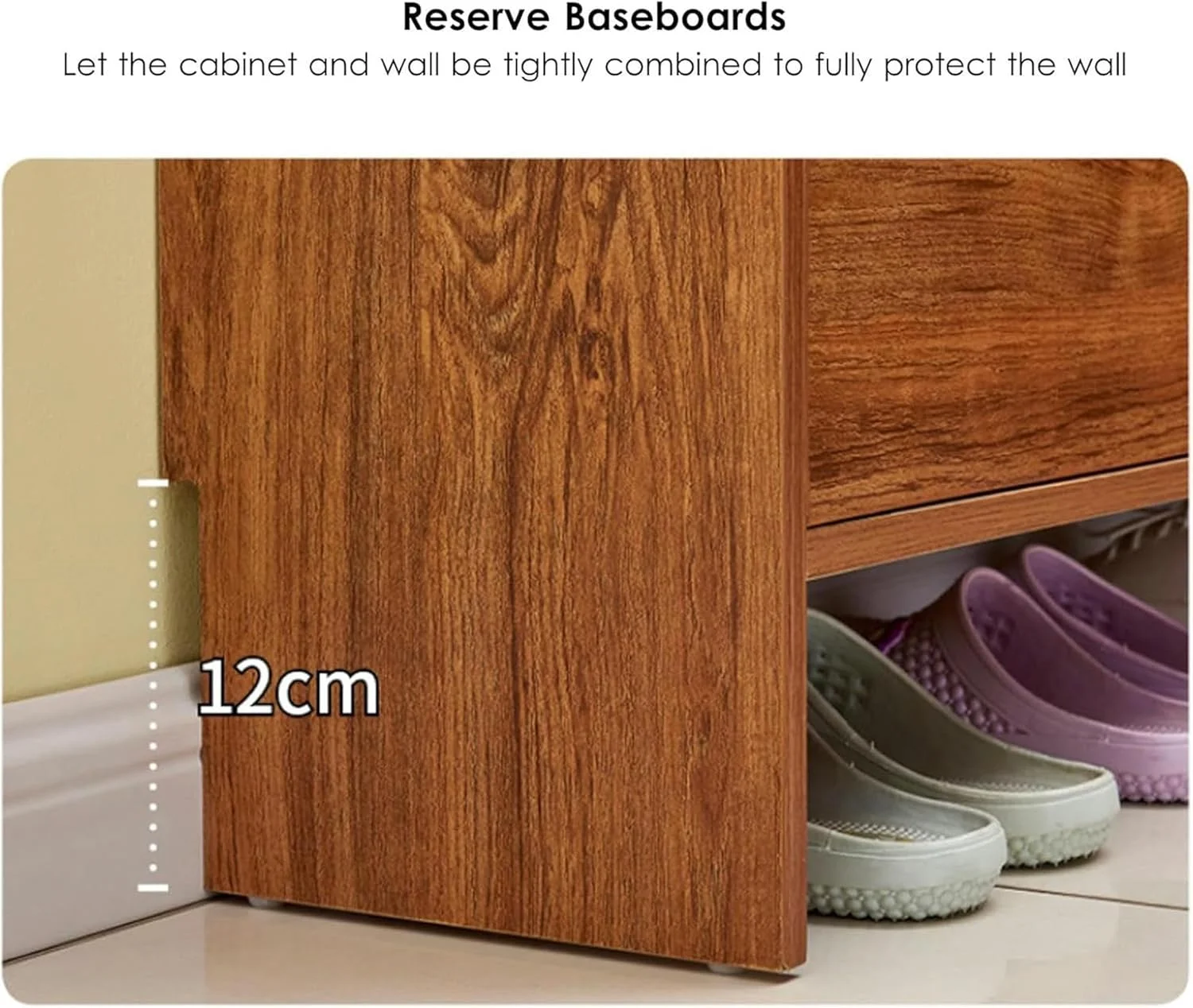 جالباسی دیواری با قفسه و محل نگهداری کفش، نظم دهنده ورودی مستقل با آویز، جاکفشی و محلی برای نگهداری وسایل در ورودی و راهرو. (D-65X17X208Cm)