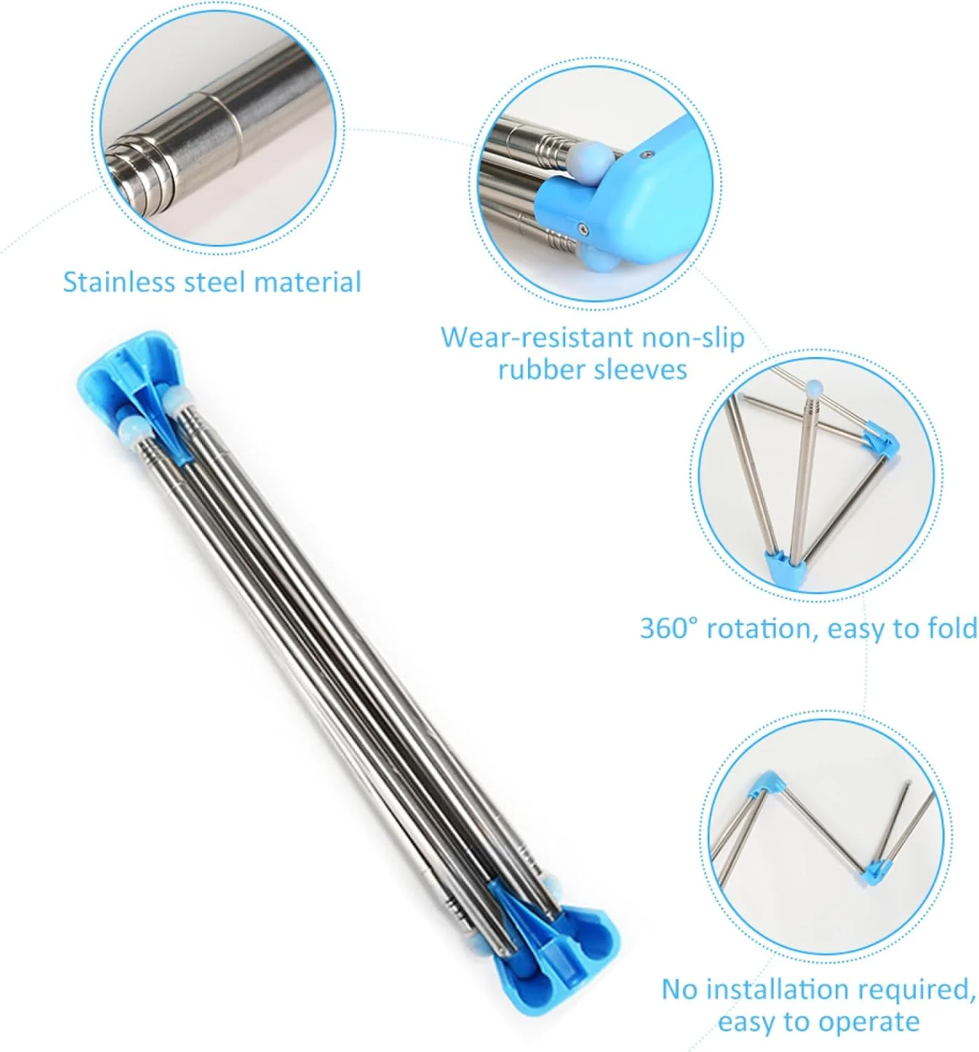 رگال لباس تاشو قابل حمل Labymos، رگال کت استیل ضد زنگ، رگال لباس کوچک تاشو برای مسافرت، کمپینگ، کاروان، داخل و خارج از منزل رگال لباس تاشو قابل حمل Labymos، رگال کت استیل ضد زنگ، رگال لباس کوچک تاشو برای مسافرت، کمپینگ، کاروان، داخل و خارج از منزل