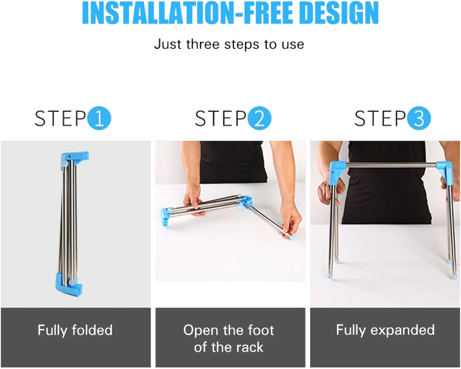 رگال لباس تاشو قابل حمل Labymos، رگال کت استیل ضد زنگ، رگال لباس کوچک تاشو برای مسافرت، کمپینگ، کاروان، داخل و خارج از منزل رگال لباس تاشو قابل حمل Labymos، رگال کت استیل ضد زنگ، رگال لباس کوچک تاشو برای مسافرت، کمپینگ، کاروان، داخل و خارج از منزل
