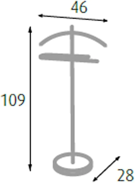 رخت آویز استیل King Home با روکش آینه ای، کروم، سایز: 45.6X28X119.5H