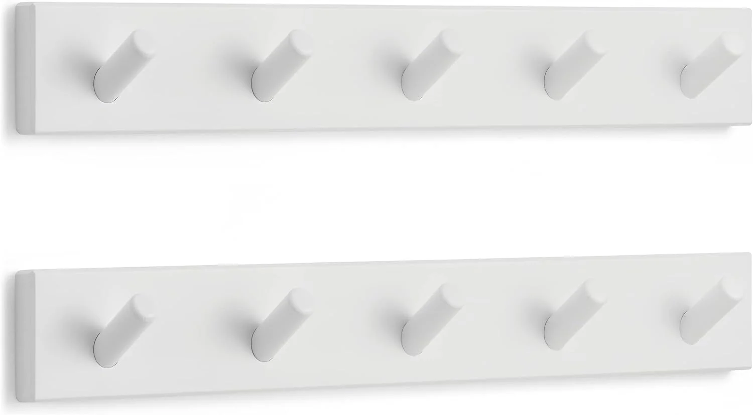 چوب لباسی دیواری لارن - بسته 2 عددی - 5 آویز لباس سفید برای دیوار - 43 سانتی متر - به همراه تمام اتصالات برای نصب سریع و آسان چوب لباسی دیواری لارن - بسته 2 عددی - 5 آویز لباس سفید برای دیوار - 43 سانتی متر - به همراه تمام اتصالات برای نصب سریع و آسان