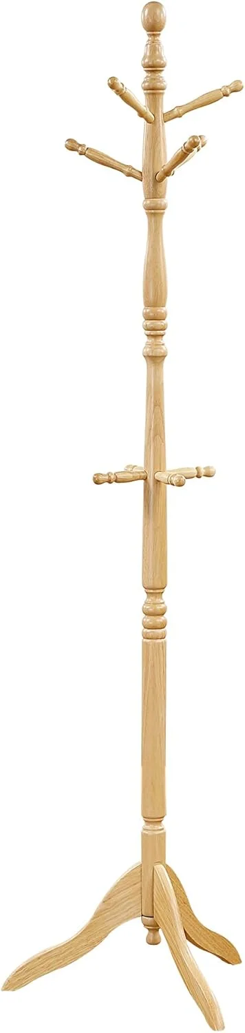 جالباسی ایستاده چوبی محکم لکسیون با 10 آویز برای کلاه، شال گردن، کیف دستی، جالباسی چوبی 3 طبقه مناسب اتاق خواب، ورودی، راهرو، دفتر کار، رنگ طبیعی جالباسی ایستاده چوبی محکم لکسیون با 10 آویز برای کلاه، شال گردن، کیف دستی، جالباسی چوبی 3 طبقه مناسب اتاق خواب، ورودی، راهرو، دفتر کار، رنگ طبیعی