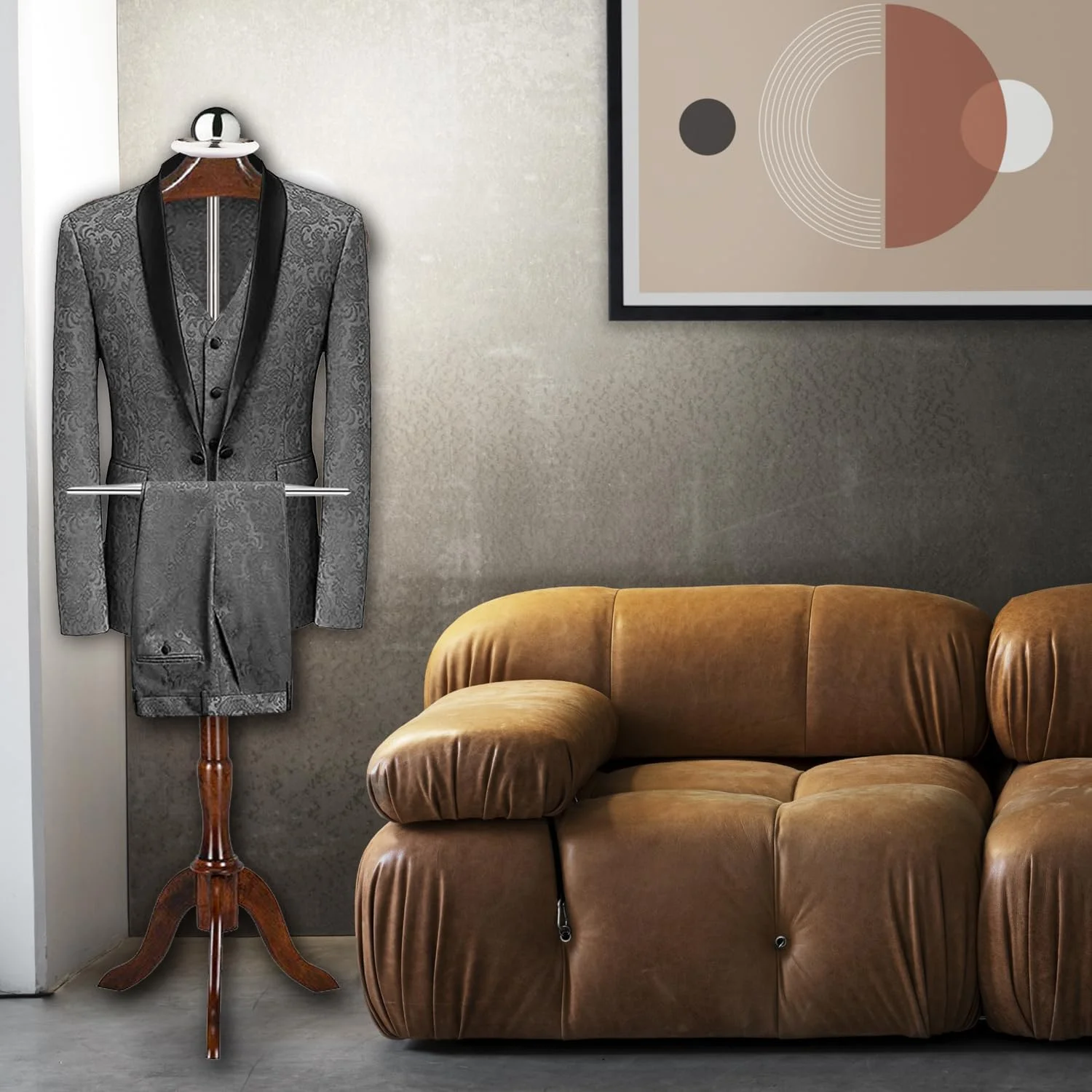 چوب لباسی ایستاده چوبی لوکوموتو مناسب برای خانه، دفتر و فروشگاه (قهوه ای، ارتفاع 114 سانتی متر) چوب لباسی ایستاده چوبی لوکوموتو مناسب برای خانه، دفتر و فروشگاه (قهوه ای، ارتفاع 114 سانتی متر)