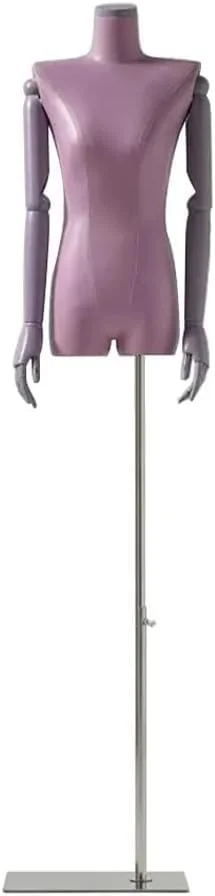 مانکن زنانه با بدنه PU رنگی و بازوهای چوبی، مانکن نمایش تنه برای فروشگاه های لباس، جواهرفروشی ها، بوتیک ها، پایه مربعی نارنجی مانکن زنانه با بدنه PU رنگی و بازوهای چوبی، مانکن نمایش تنه برای فروشگاه های لباس، جواهرفروشی ها، بوتیک ها، پایه مربعی نارنجی