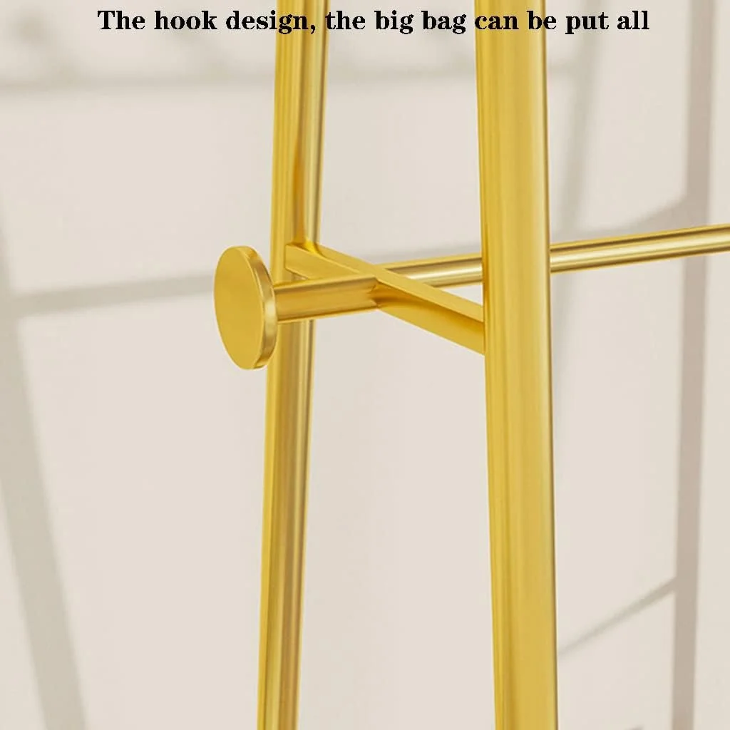 رگال لباس فلزی با قفسه ذخیره سازی 2 طبقه، رگال لباس سنگین با قلاب لباس برای کت، کیف، کفش و چکمه (رنگ: سفید B، اندازه: 80 * 46 * 172 سانتی متر)