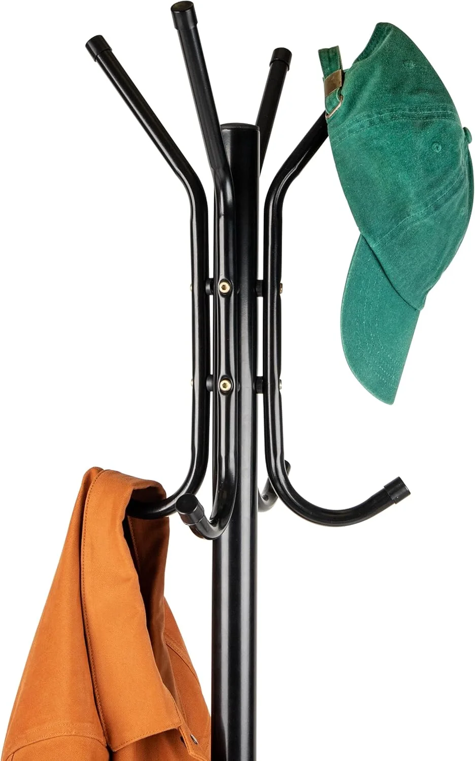 آویز لباس ایستاده فلزی مدل COATRACK11 با 11 قلاب برای کت، کیف، شال، پایه چتر، مشکی آویز لباس ایستاده فلزی مدل COATRACK11 با 11 قلاب برای کت، کیف، شال، پایه چتر، مشکی